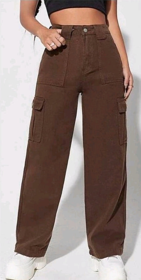 Brown Flared Jeans for Women