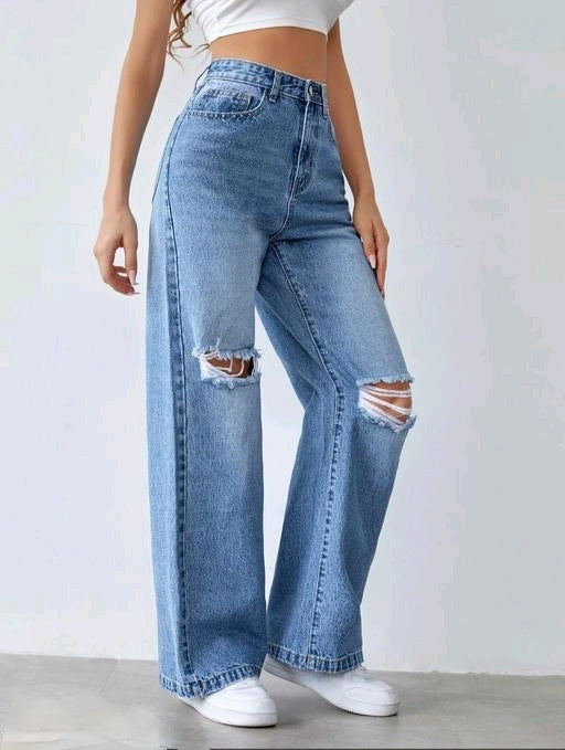 Modern Edge Knee-Slit Jeans for Women