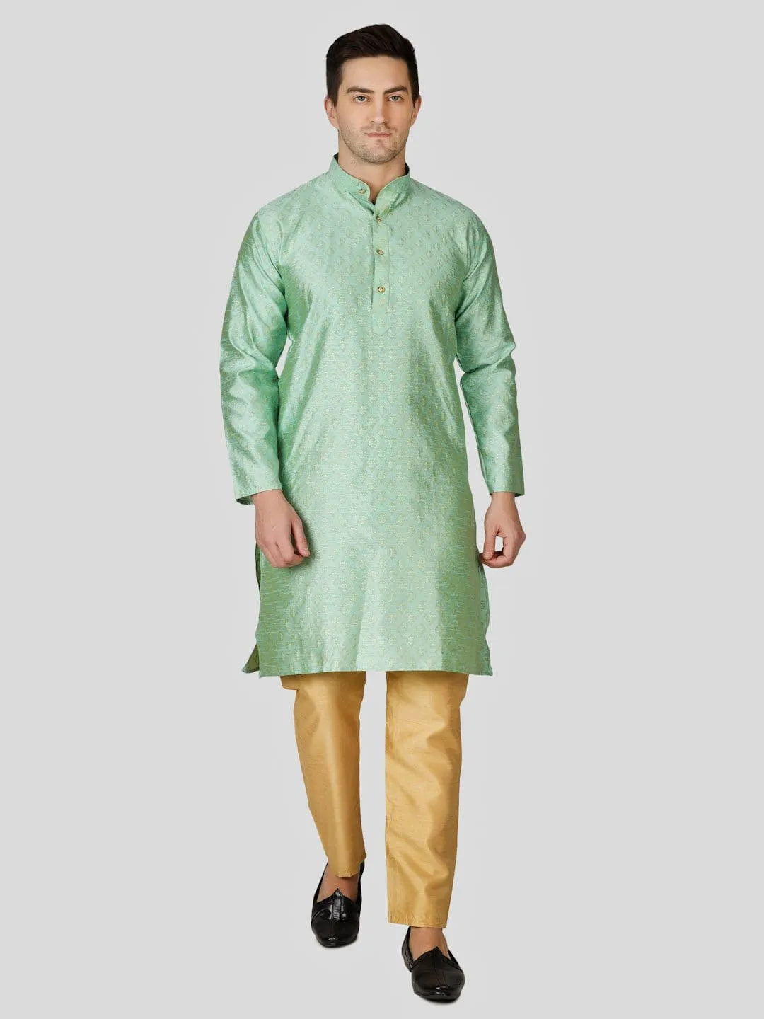 Printed Silk Ethnic Wear Kurta Pajama Set For Men’s